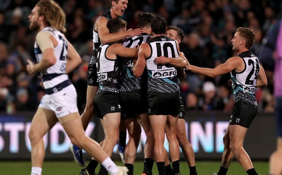 Report Port Defeats Geelong On Home Turf