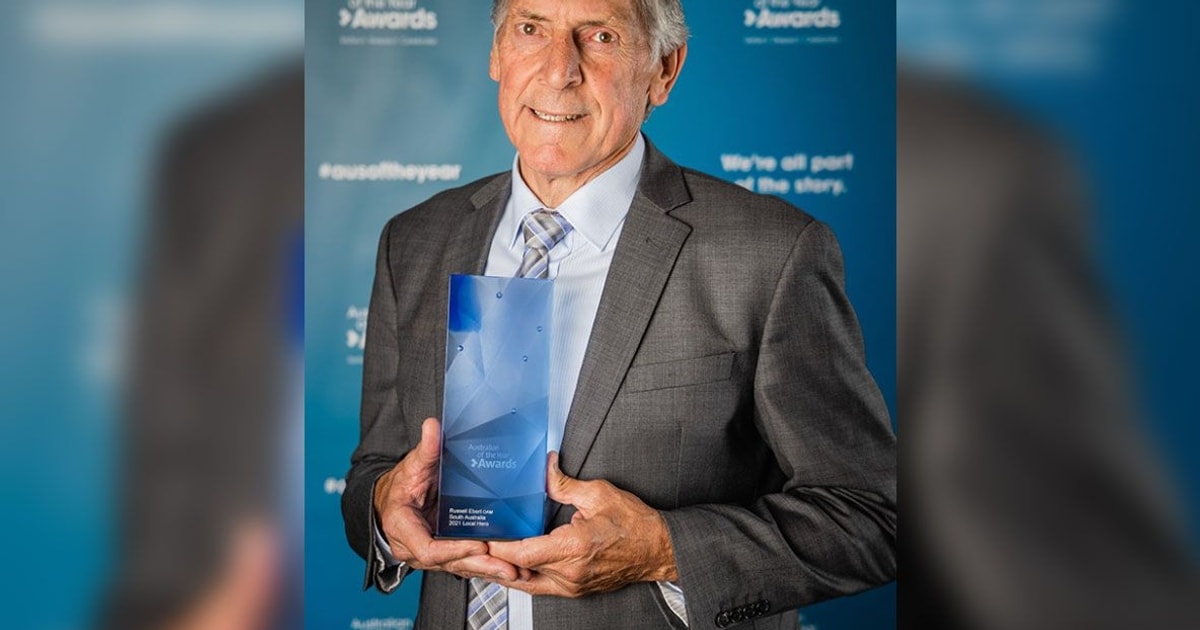Russell Ebert receives 2021 South Australian Local Hero Award