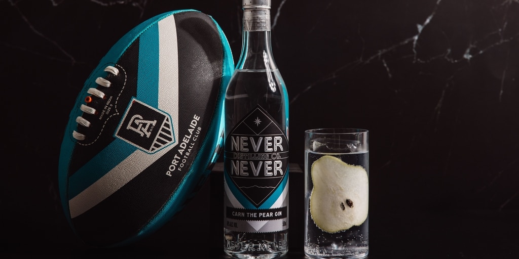 Port Adelaide and Never Never launch limited edition pear flavoured gin - Vimarsana News